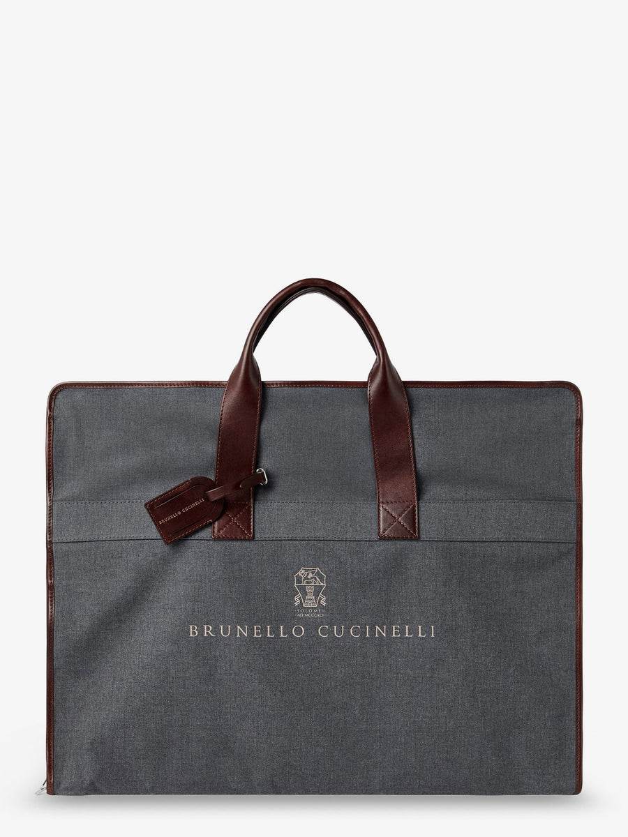 Garment Bag Grey Technical Fabric Polyester Handbags