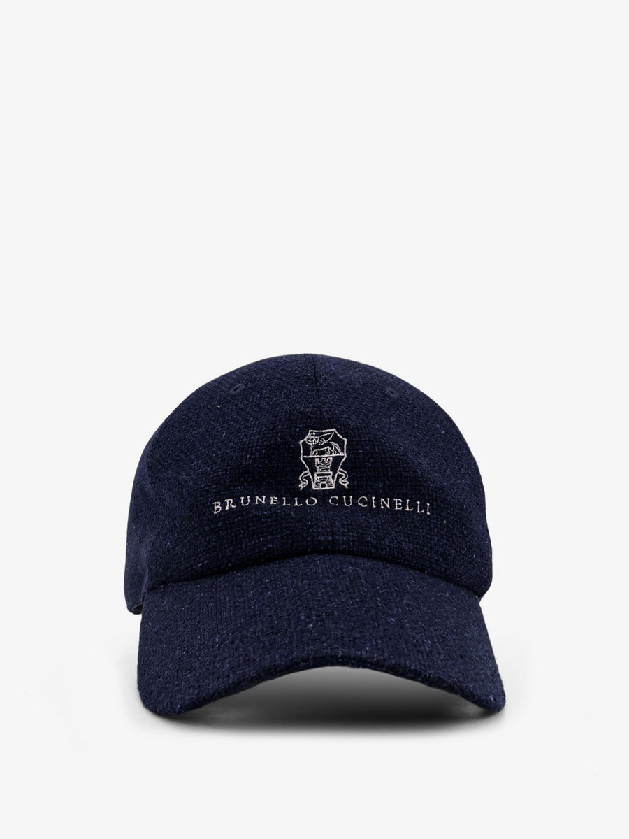 Silk, Linen And Wool Hat Blue