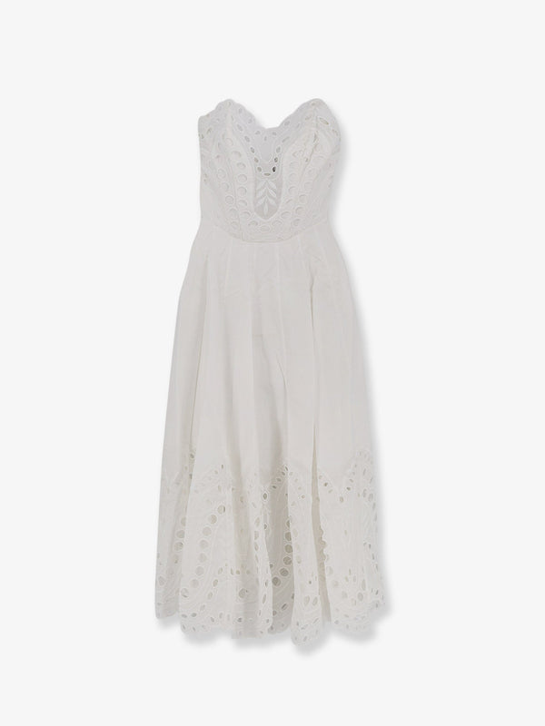 Long Dress Marlin White Cotton