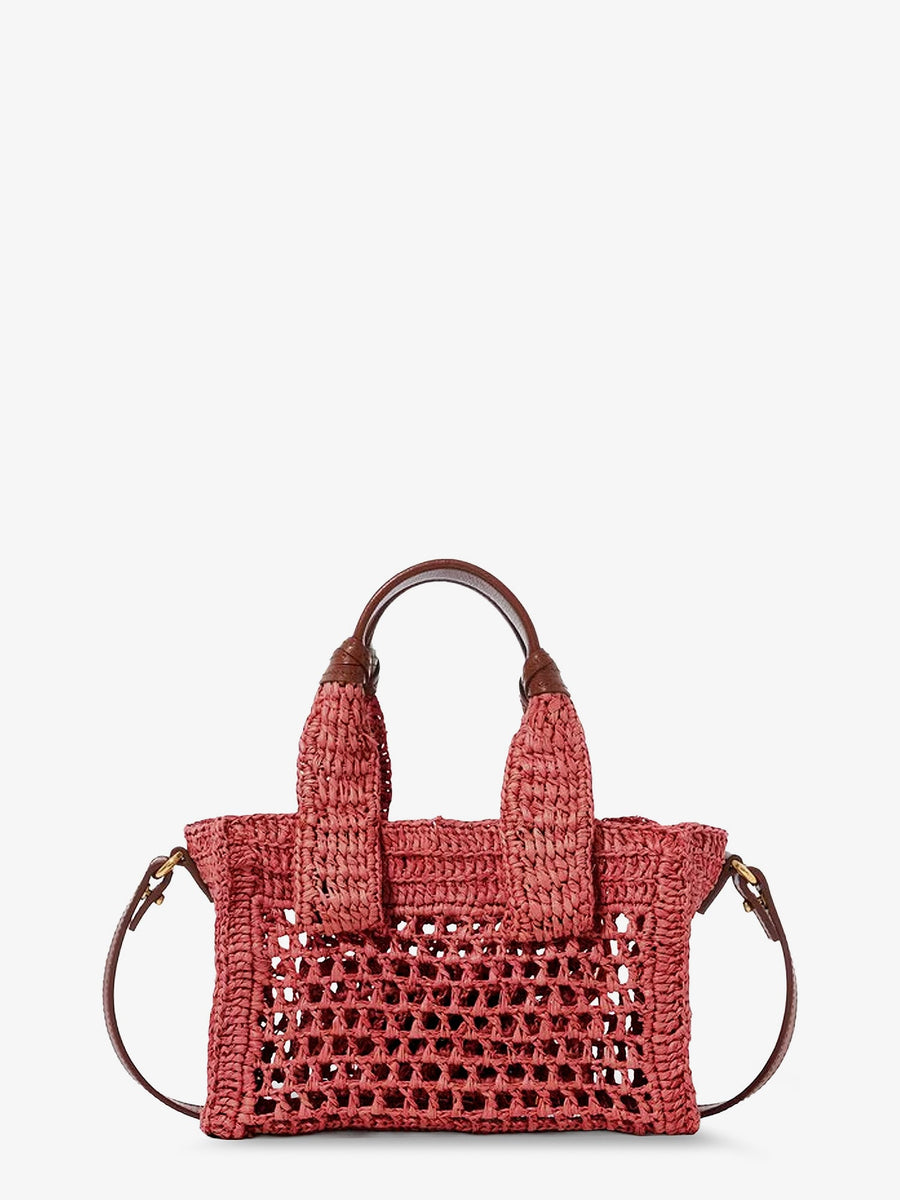 Crossbody Bag Summer Banana Red Raffia Shoulder