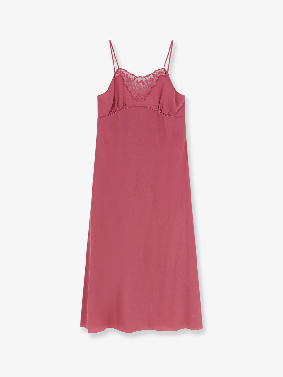 Silk Slip Dress Pink