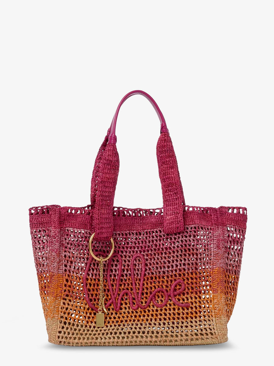 Shoulder Bag East-West Summer Banana Multicolour Raffia