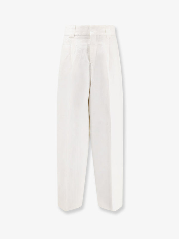 Trousers Wendlyn White Linen-Blend
