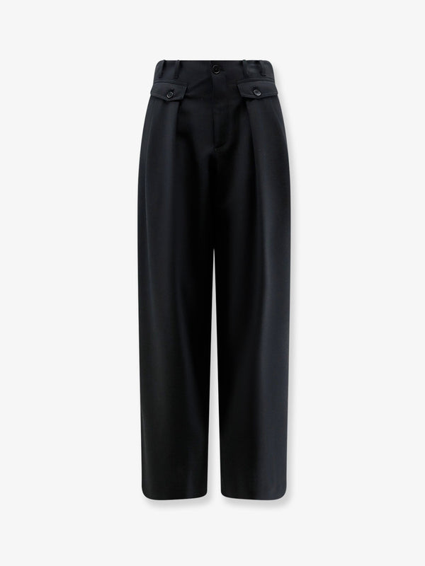 Trousers Wenda Wool-Blend Black Polyester