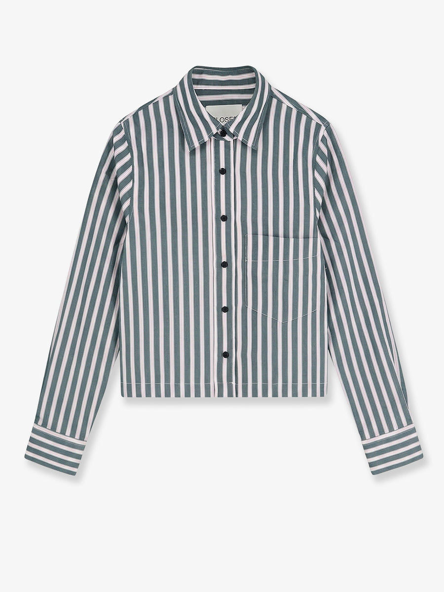 Cropped Shirt Classic Green Lyocell