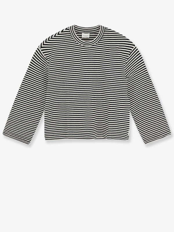 Sweater Striped Cotton Black