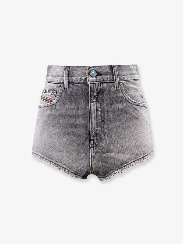 Denim Shorts Grey Cotton