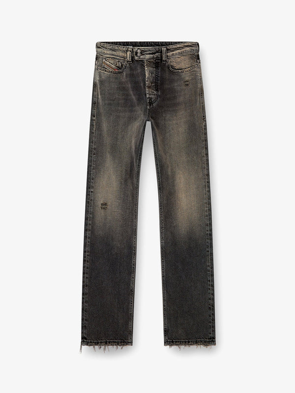 Denim Trousers D-Eeper-Ra Grey Cotton