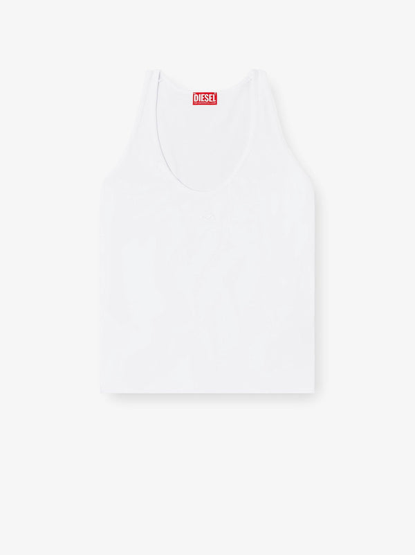 Tank Top Ribbed Cotton White T-shirts & Jerseys