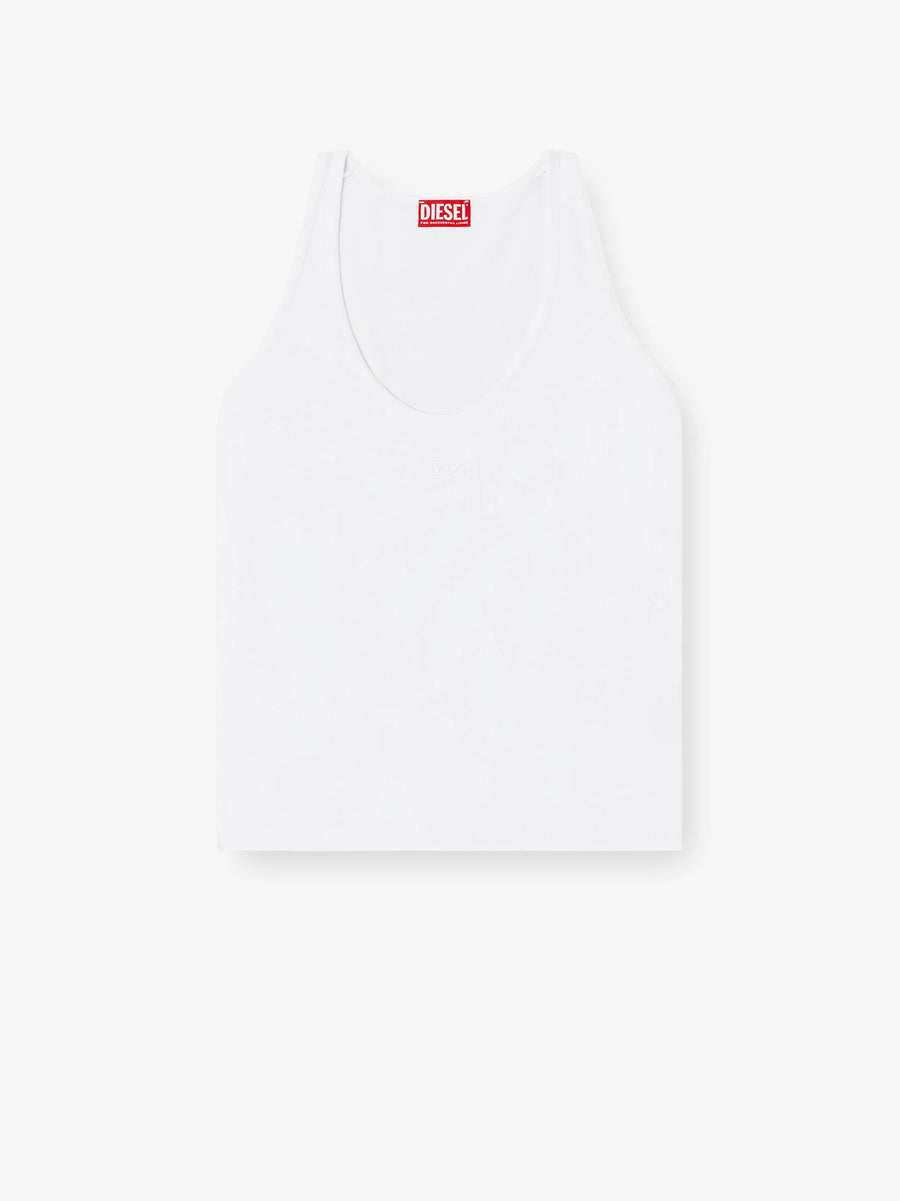 Tank Top Ribbed Cotton White T-shirts & Jerseys
