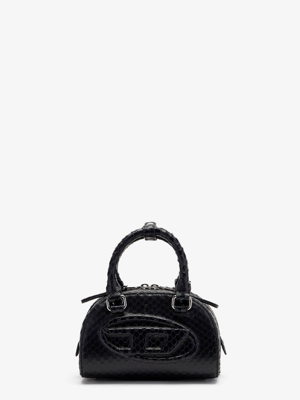 Crossbody Bag 1dr Dome Python Leather Black Shoulder