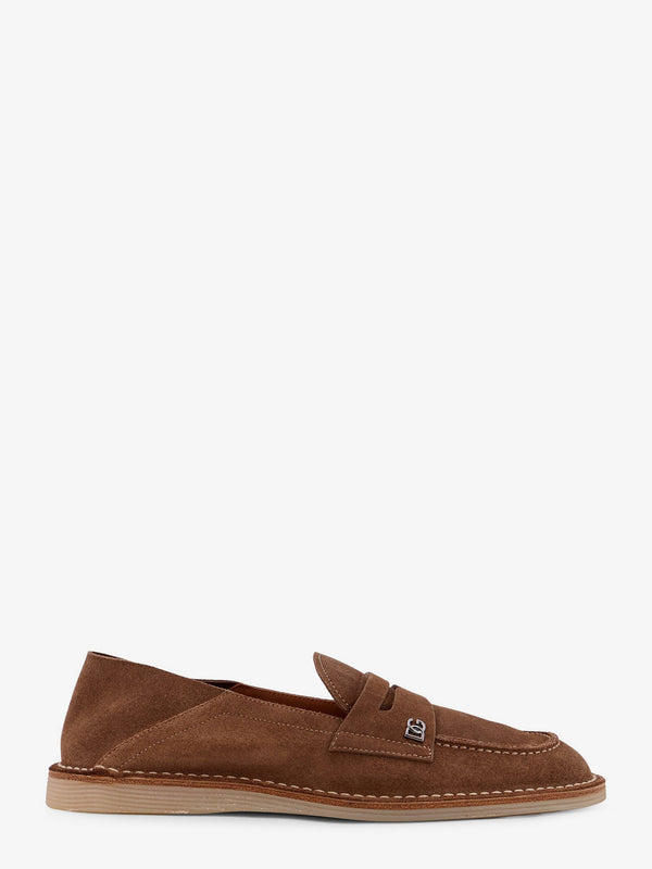Suede Slipper Loafers Brown