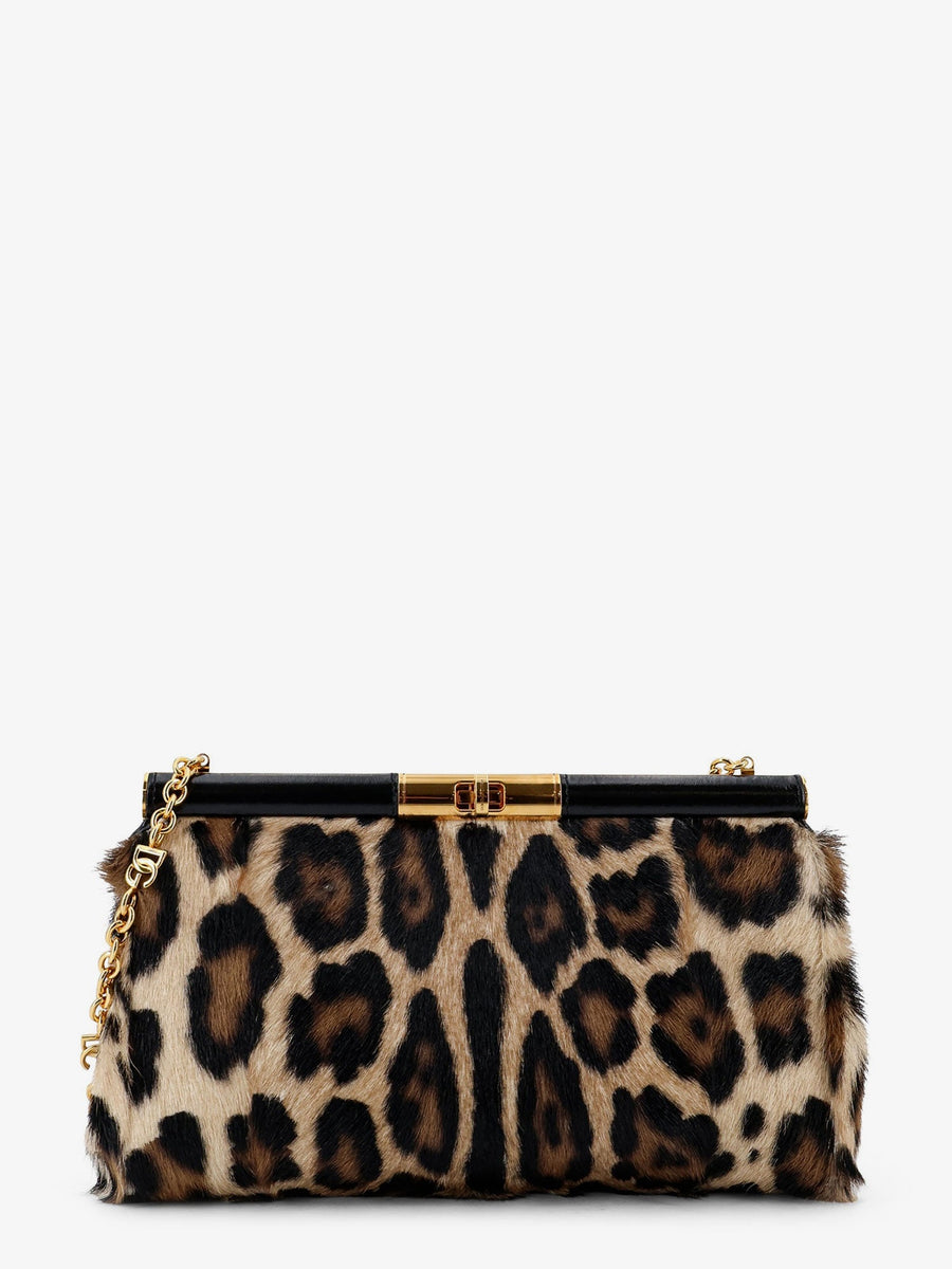 Shoulder Bag Animal Print Multicolour Leather
