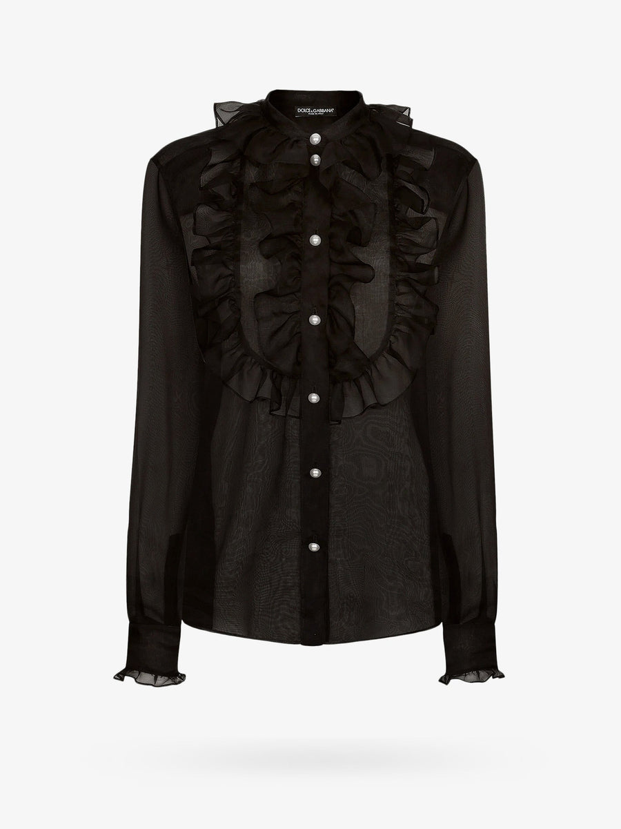 Organza Shirt Black Silk