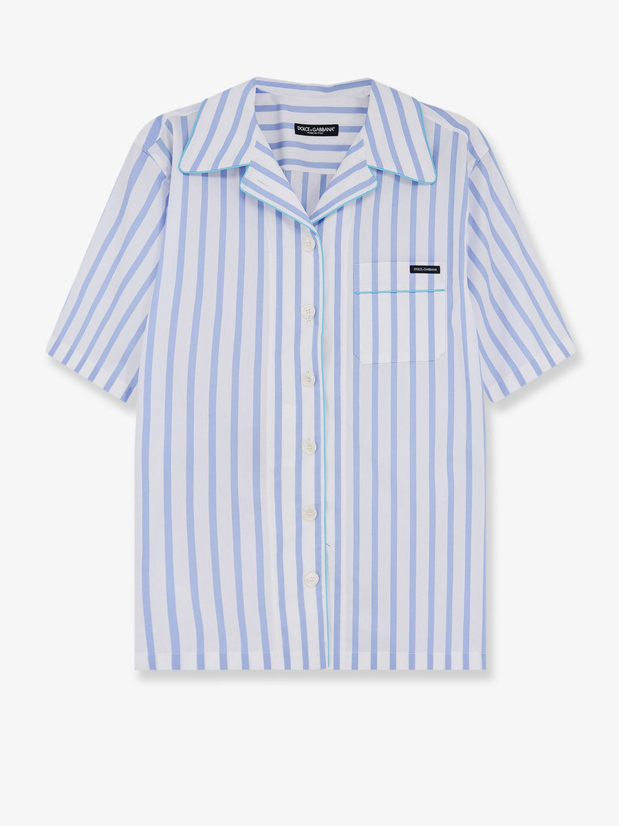 Pyjama Shirt Cotton-Silk Blue