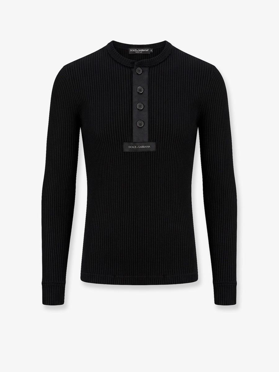 Ribbed Cotton Sweater Black