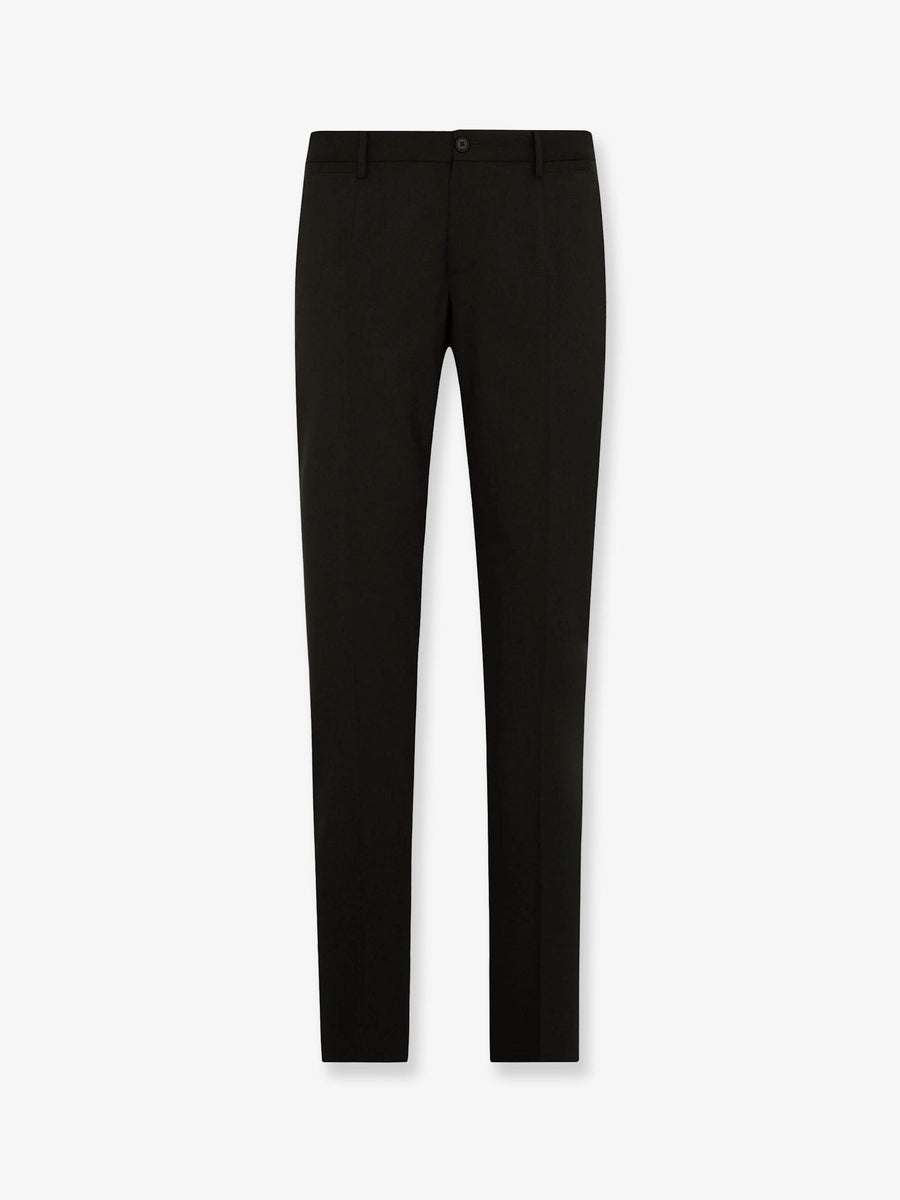 Trousers Wool-Blend Black Virgin Wool