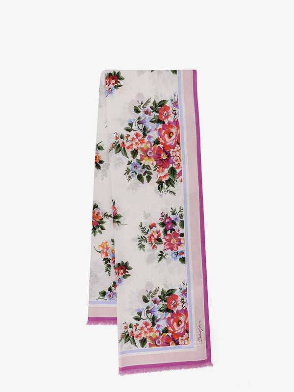 Cotton Beach Wrap With Floral Print Multicolour Swimwear