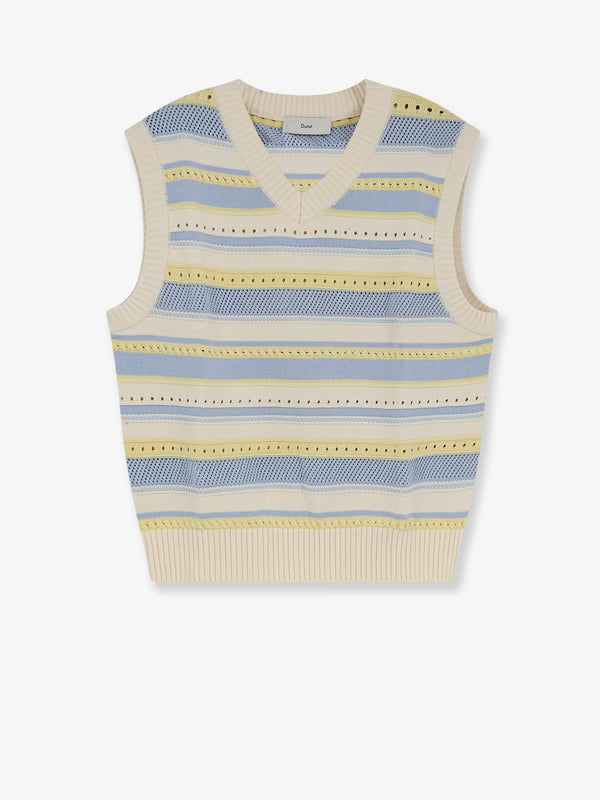 Sleeveless Cotton Sweater Yellow