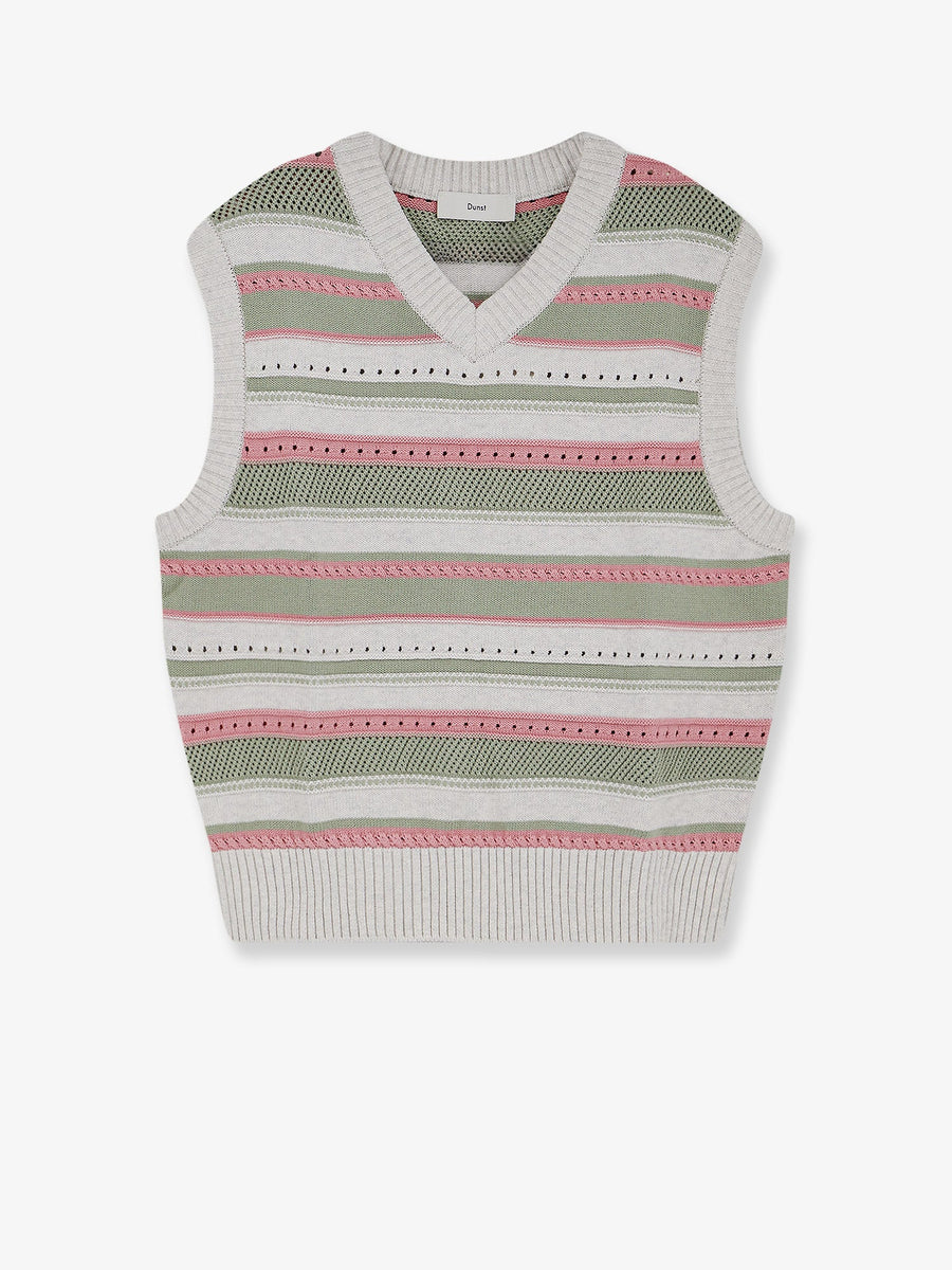 Sleeveless Cotton Sweater Pink
