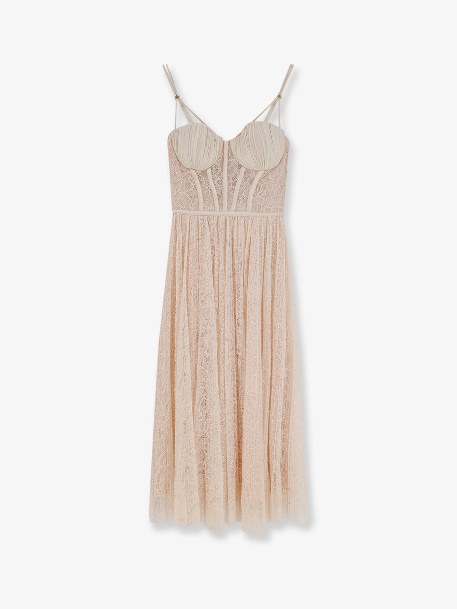 Dress Lace Pink Polyamide