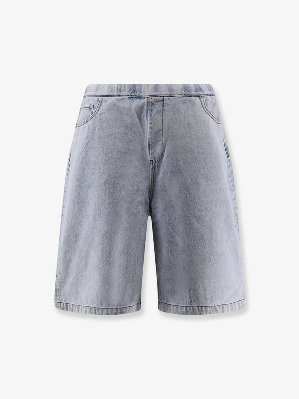 Light-Washed Denim Bermuda Shorts Blue Cotton