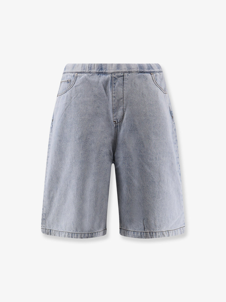 Light-Washed Denim Bermuda Shorts Blue Cotton