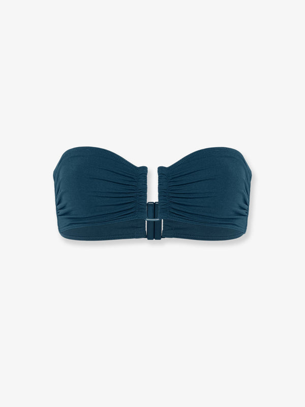 Bikini Top Blue Polyamide Swimwear