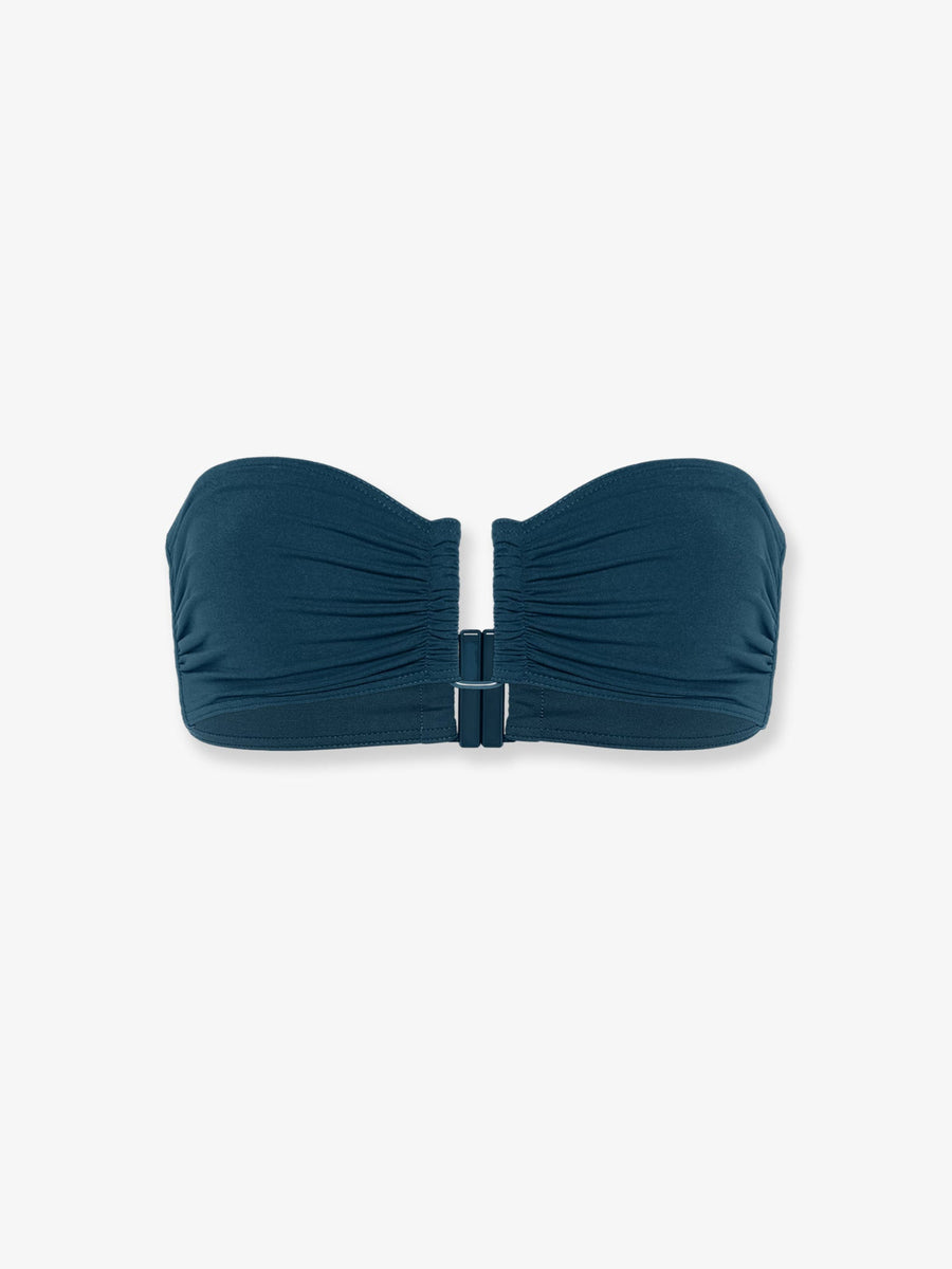 Bikini Top Blue Polyamide Swimwear