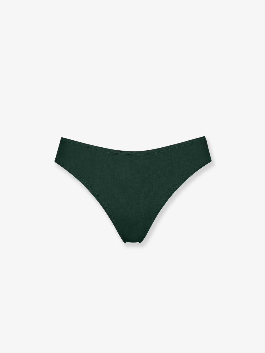 Bikini Bottom Coulisse Nylon Green Polyamide Swimwear