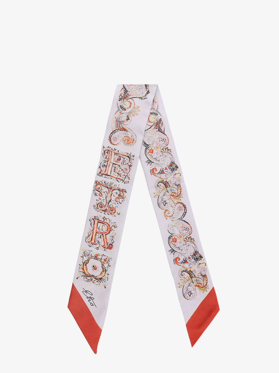 Silk Bandeau With Paisley Print Scarf