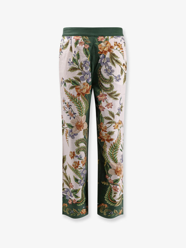 Lenzing™ Ecovero™ Trousers Green Linen