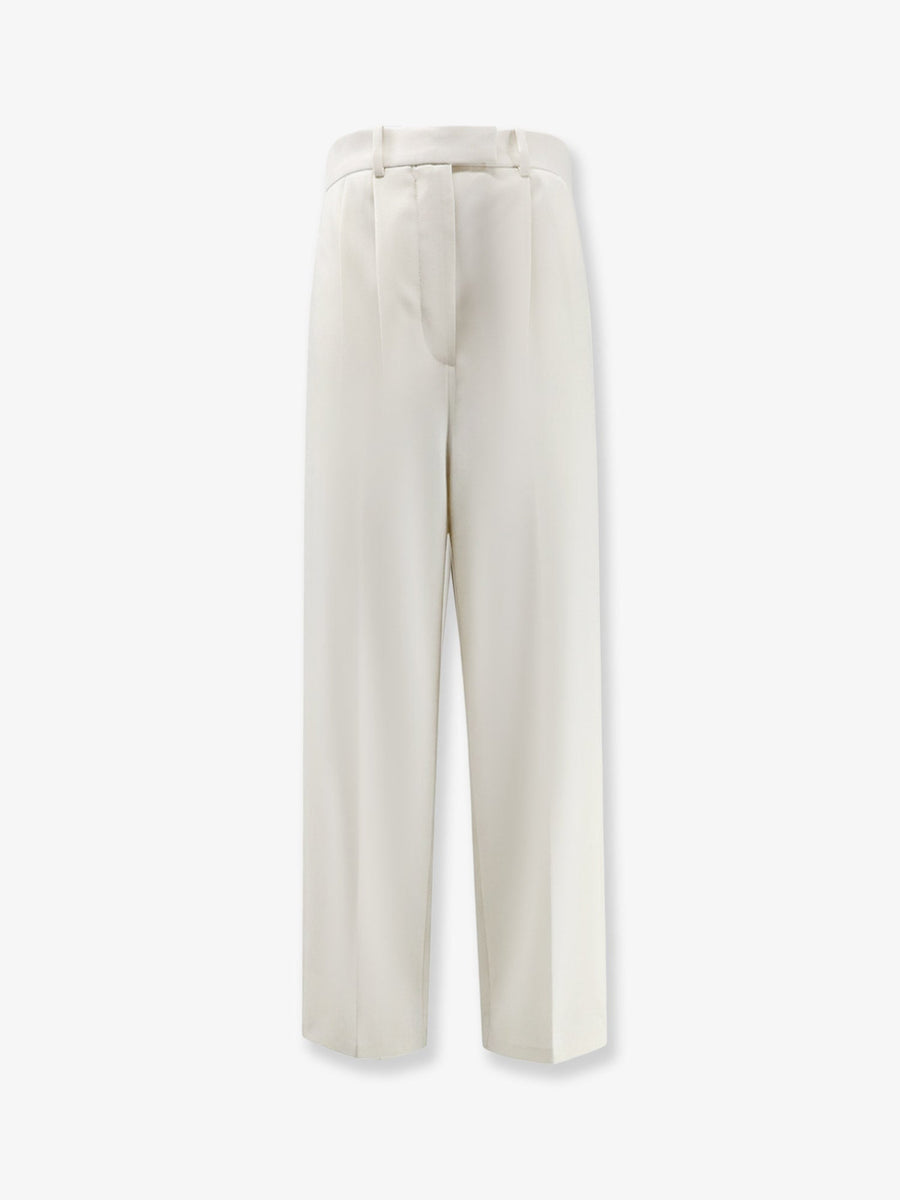 Wool And Mohair Trousers White