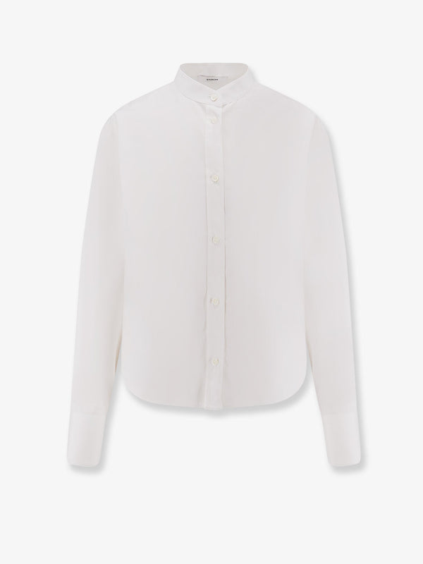 Open Back Cotton Shirt White