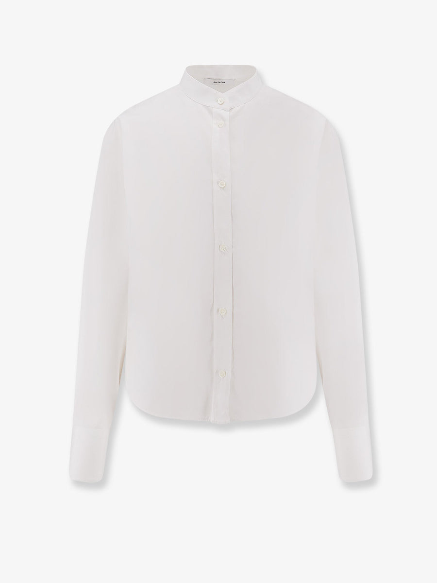 Open Back Cotton Shirt White