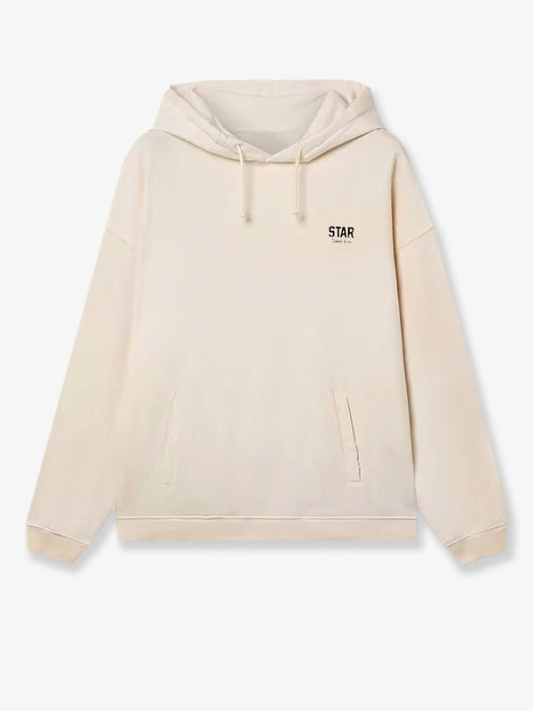 Oversized Cotton Sweatshirt Beige Sweatshirts