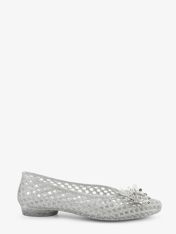 Ballerinas Silver Pvc Ballerina Shoes