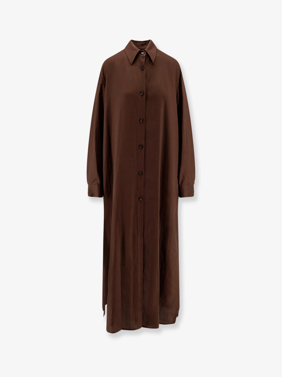 Chemisier Dress Brown Linen