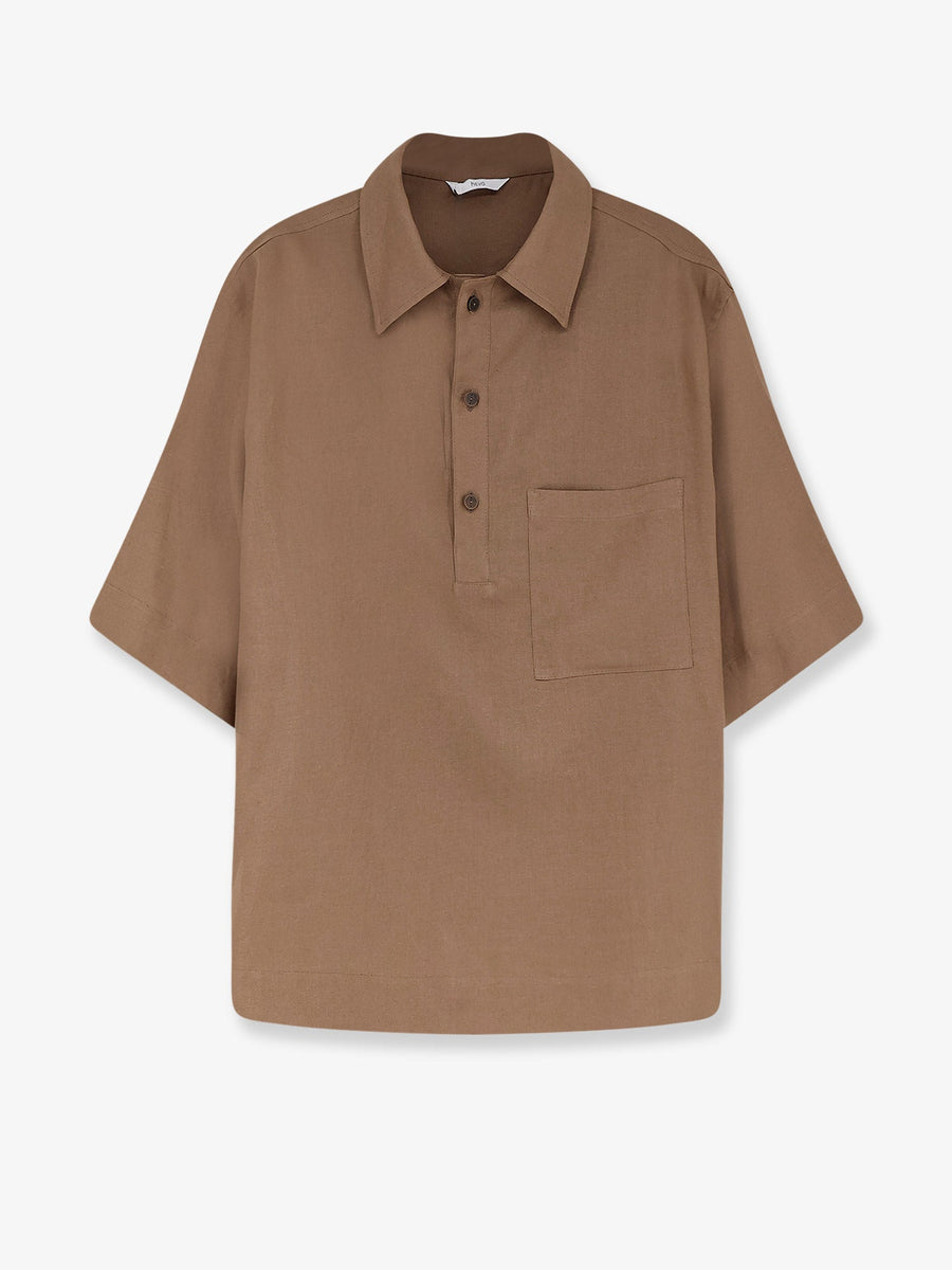 Shirt Montursi Brown Linen