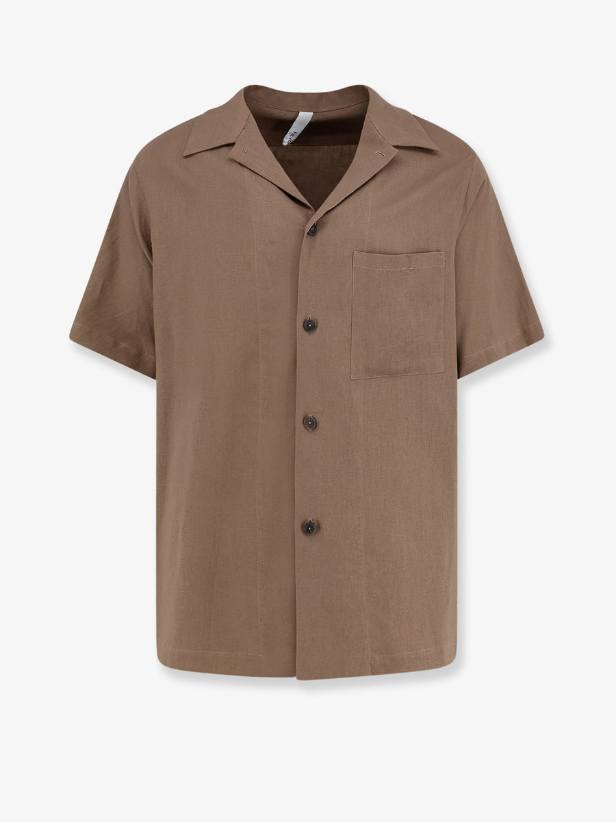 Shirt Novoli Linen-Viscose Brown