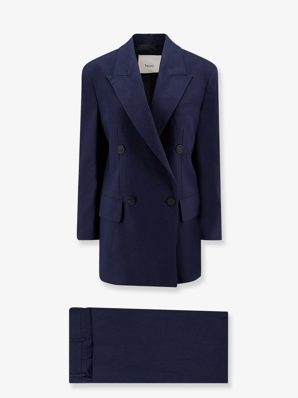 Suit Rocchetta Blue Linen Blend Dress