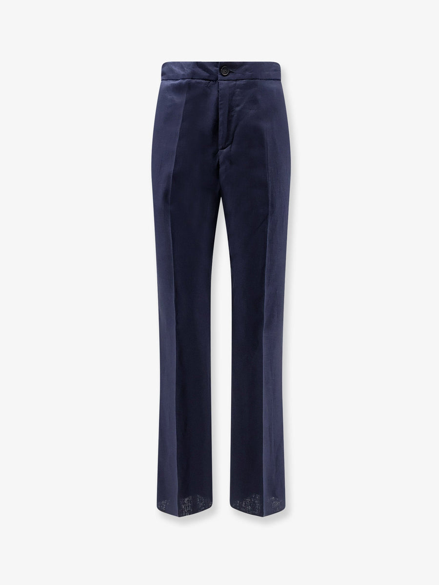Trousers Blue Linen