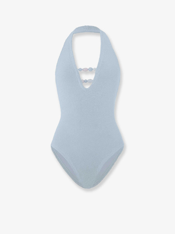 One-Piece Swimsuit Adriana Blue Polyamide Swimwear