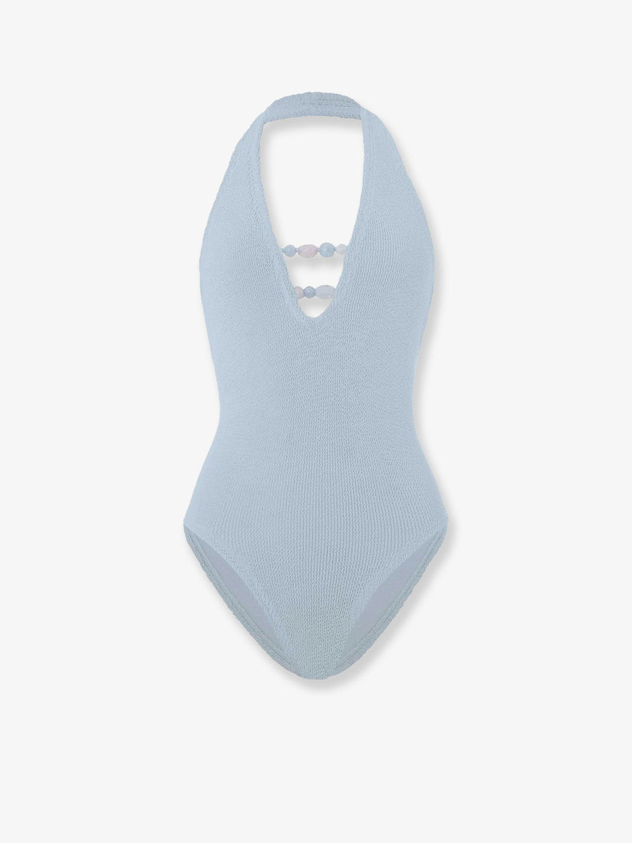 One-Piece Swimsuit Adriana Blue Polyamide Swimwear