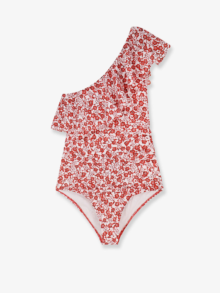 One-Piece Swimsuit Sicilya Red Polyamide Swimwear