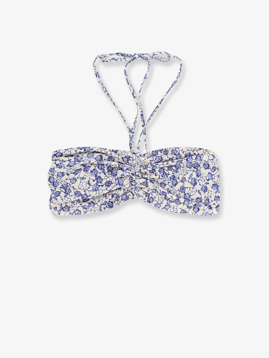 Bikini Top Salma Blue Polyamide Swimwear