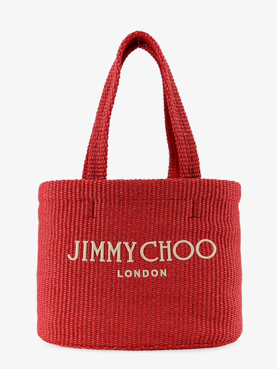 Raffia Tote Bag Red