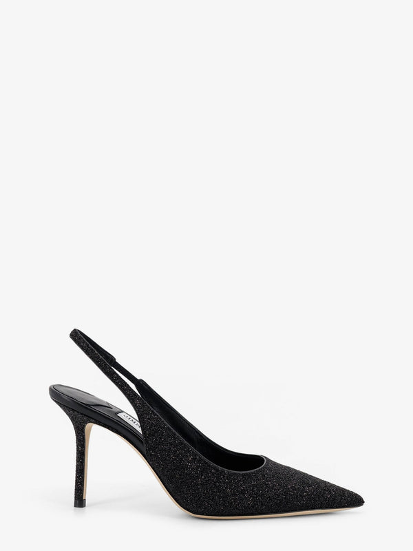 Leather Pumps Love Black Glitter