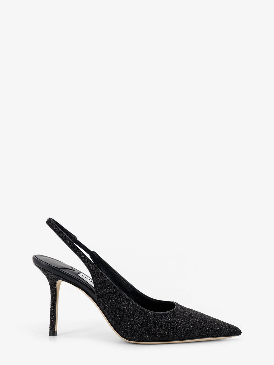 Leather Pumps Love Black Glitter