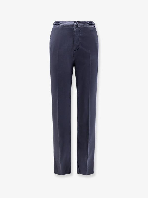 Trousers Lyocell Blend Blue